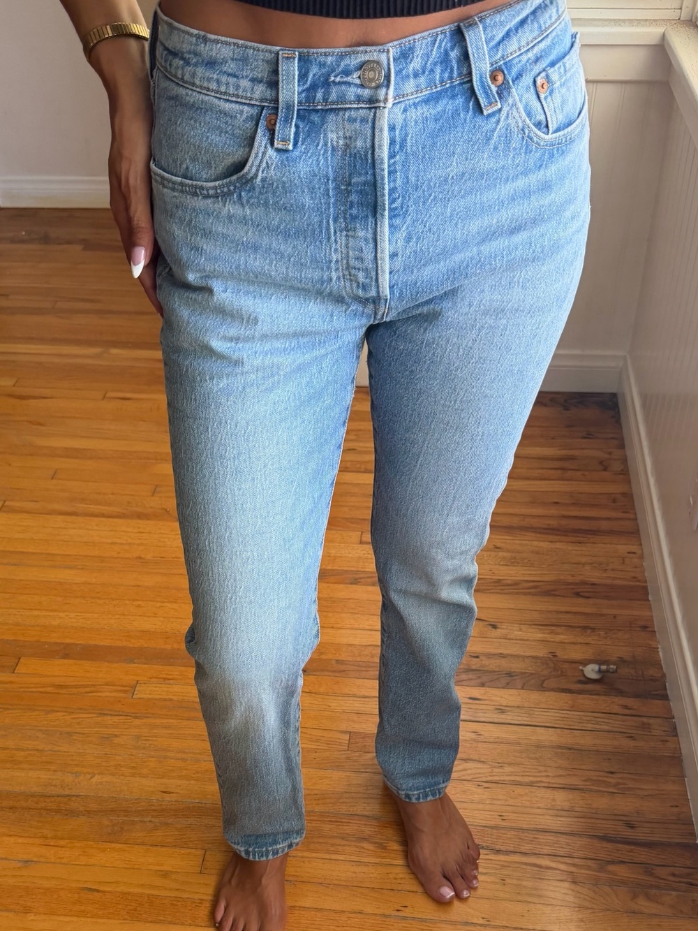 501- Levi's Light Blue Straight Leg Jeans